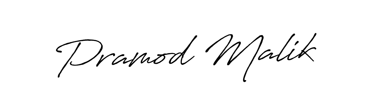 How to make Pramod Malik name signature. Use Antro_Vectra_Bolder style for creating short signs online. This is the latest handwritten sign. Pramod Malik signature style 7 images and pictures png