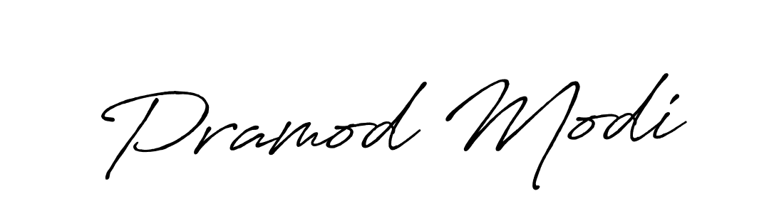 How to make Pramod Modi name signature. Use Antro_Vectra_Bolder style for creating short signs online. This is the latest handwritten sign. Pramod Modi signature style 7 images and pictures png