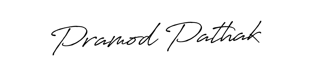 Design your own signature with our free online signature maker. With this signature software, you can create a handwritten (Antro_Vectra_Bolder) signature for name Pramod Pathak. Pramod Pathak signature style 7 images and pictures png