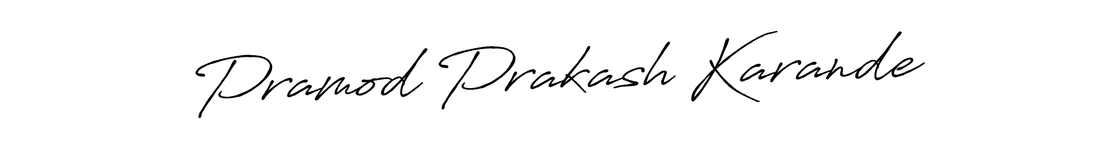 Design your own signature with our free online signature maker. With this signature software, you can create a handwritten (Antro_Vectra_Bolder) signature for name Pramod Prakash Karande. Pramod Prakash Karande signature style 7 images and pictures png