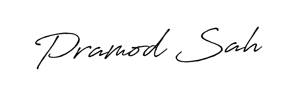 Antro_Vectra_Bolder is a professional signature style that is perfect for those who want to add a touch of class to their signature. It is also a great choice for those who want to make their signature more unique. Get Pramod Sah name to fancy signature for free. Pramod Sah signature style 7 images and pictures png