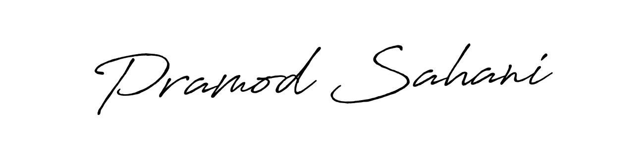 How to make Pramod Sahani signature? Antro_Vectra_Bolder is a professional autograph style. Create handwritten signature for Pramod Sahani name. Pramod Sahani signature style 7 images and pictures png
