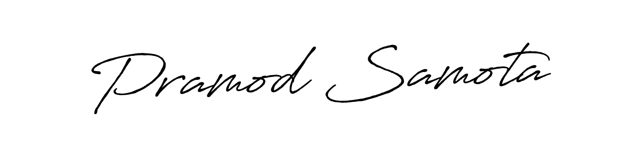 How to make Pramod Samota signature? Antro_Vectra_Bolder is a professional autograph style. Create handwritten signature for Pramod Samota name. Pramod Samota signature style 7 images and pictures png