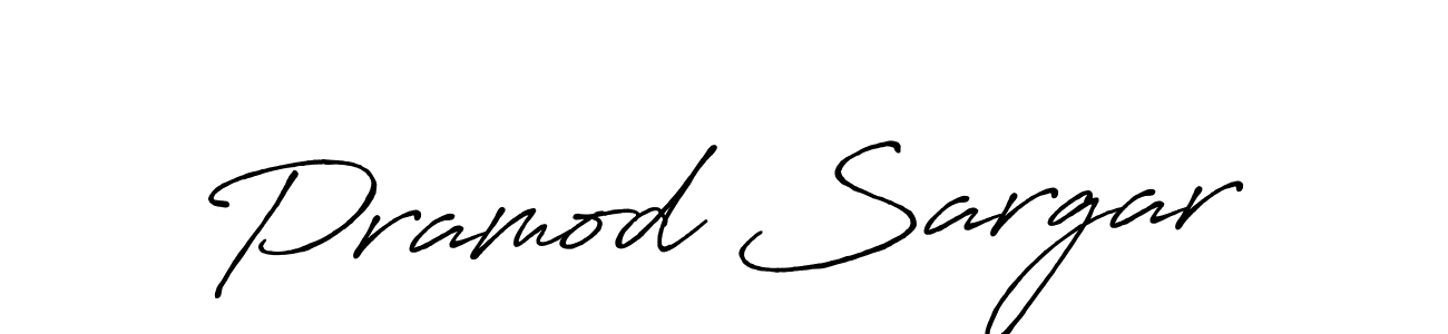 Create a beautiful signature design for name Pramod Sargar. With this signature (Antro_Vectra_Bolder) fonts, you can make a handwritten signature for free. Pramod Sargar signature style 7 images and pictures png