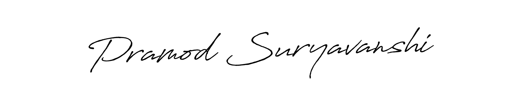 It looks lik you need a new signature style for name Pramod Suryavanshi. Design unique handwritten (Antro_Vectra_Bolder) signature with our free signature maker in just a few clicks. Pramod Suryavanshi signature style 7 images and pictures png