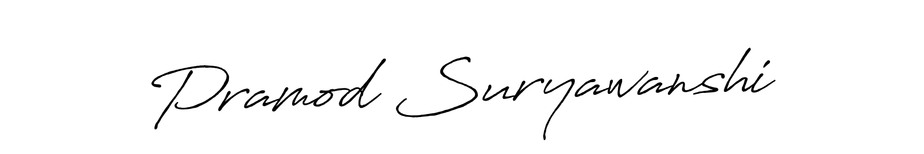 How to make Pramod Suryawanshi signature? Antro_Vectra_Bolder is a professional autograph style. Create handwritten signature for Pramod Suryawanshi name. Pramod Suryawanshi signature style 7 images and pictures png