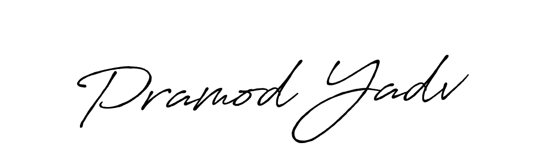 Pramod Yadv stylish signature style. Best Handwritten Sign (Antro_Vectra_Bolder) for my name. Handwritten Signature Collection Ideas for my name Pramod Yadv. Pramod Yadv signature style 7 images and pictures png