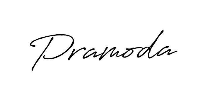 Create a beautiful signature design for name Pramoda. With this signature (Antro_Vectra_Bolder) fonts, you can make a handwritten signature for free. Pramoda signature style 7 images and pictures png