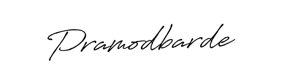 How to make Pramodbarde name signature. Use Antro_Vectra_Bolder style for creating short signs online. This is the latest handwritten sign. Pramodbarde signature style 7 images and pictures png