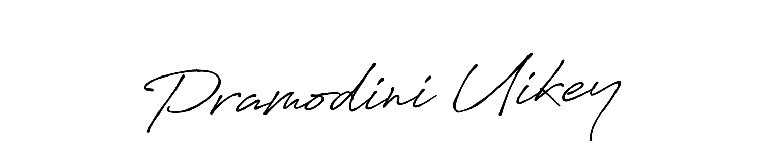 Make a beautiful signature design for name Pramodini Uikey. With this signature (Antro_Vectra_Bolder) style, you can create a handwritten signature for free. Pramodini Uikey signature style 7 images and pictures png