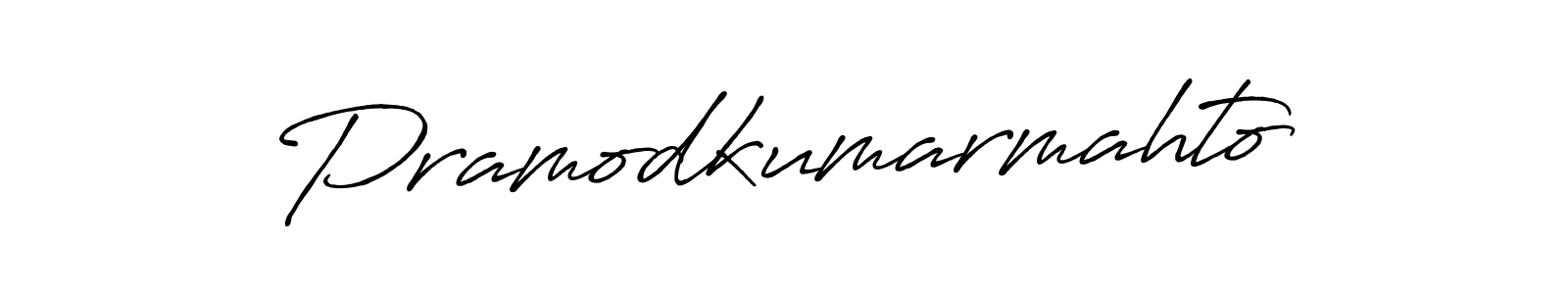 Also we have Pramodkumarmahto name is the best signature style. Create professional handwritten signature collection using Antro_Vectra_Bolder autograph style. Pramodkumarmahto signature style 7 images and pictures png
