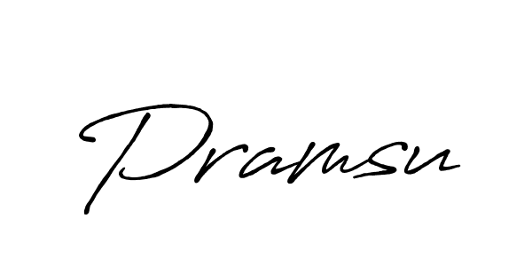 Make a beautiful signature design for name Pramsu. With this signature (Antro_Vectra_Bolder) style, you can create a handwritten signature for free. Pramsu signature style 7 images and pictures png