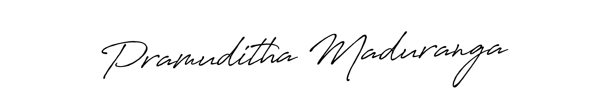 How to make Pramuditha Maduranga name signature. Use Antro_Vectra_Bolder style for creating short signs online. This is the latest handwritten sign. Pramuditha Maduranga signature style 7 images and pictures png