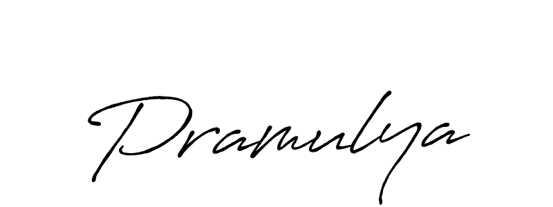 Also we have Pramulya name is the best signature style. Create professional handwritten signature collection using Antro_Vectra_Bolder autograph style. Pramulya signature style 7 images and pictures png