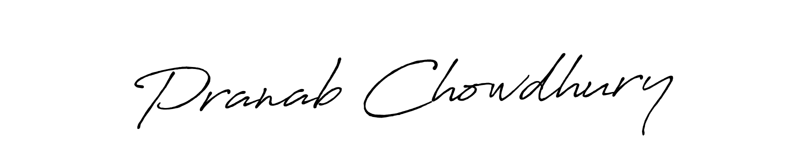 Also we have Pranab Chowdhury name is the best signature style. Create professional handwritten signature collection using Antro_Vectra_Bolder autograph style. Pranab Chowdhury signature style 7 images and pictures png