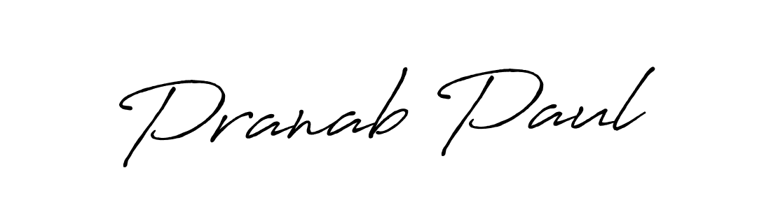 How to make Pranab Paul name signature. Use Antro_Vectra_Bolder style for creating short signs online. This is the latest handwritten sign. Pranab Paul signature style 7 images and pictures png