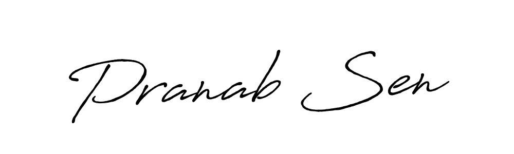 Create a beautiful signature design for name Pranab Sen. With this signature (Antro_Vectra_Bolder) fonts, you can make a handwritten signature for free. Pranab Sen signature style 7 images and pictures png