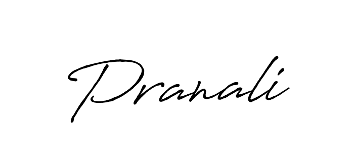 Create a beautiful signature design for name Pranali. With this signature (Antro_Vectra_Bolder) fonts, you can make a handwritten signature for free. Pranali signature style 7 images and pictures png