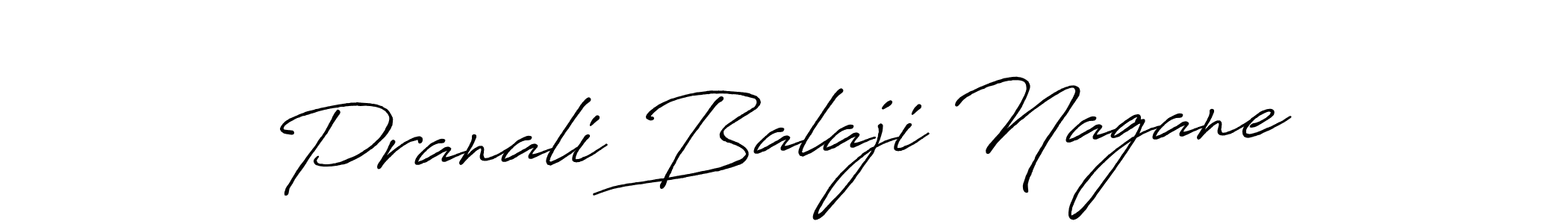 Create a beautiful signature design for name Pranali Balaji Nagane. With this signature (Antro_Vectra_Bolder) fonts, you can make a handwritten signature for free. Pranali Balaji Nagane signature style 7 images and pictures png