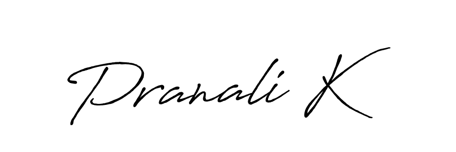 Pranali K stylish signature style. Best Handwritten Sign (Antro_Vectra_Bolder) for my name. Handwritten Signature Collection Ideas for my name Pranali K. Pranali K signature style 7 images and pictures png