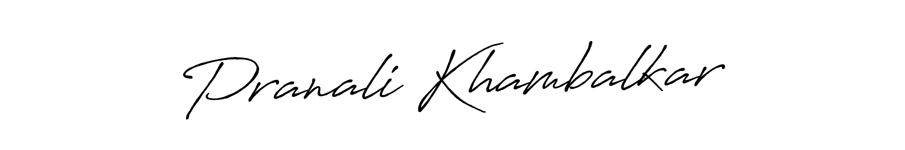 How to make Pranali Khambalkar name signature. Use Antro_Vectra_Bolder style for creating short signs online. This is the latest handwritten sign. Pranali Khambalkar signature style 7 images and pictures png