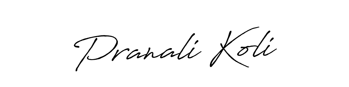 Pranali Koli stylish signature style. Best Handwritten Sign (Antro_Vectra_Bolder) for my name. Handwritten Signature Collection Ideas for my name Pranali Koli. Pranali Koli signature style 7 images and pictures png