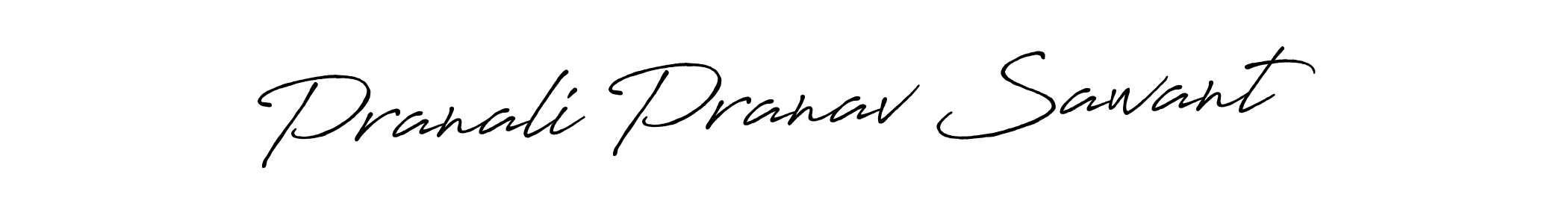 Create a beautiful signature design for name Pranali Pranav Sawant. With this signature (Antro_Vectra_Bolder) fonts, you can make a handwritten signature for free. Pranali Pranav Sawant signature style 7 images and pictures png