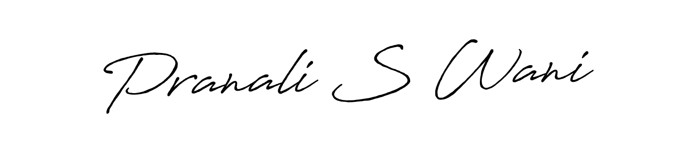 How to make Pranali S Wani signature? Antro_Vectra_Bolder is a professional autograph style. Create handwritten signature for Pranali S Wani name. Pranali S Wani signature style 7 images and pictures png