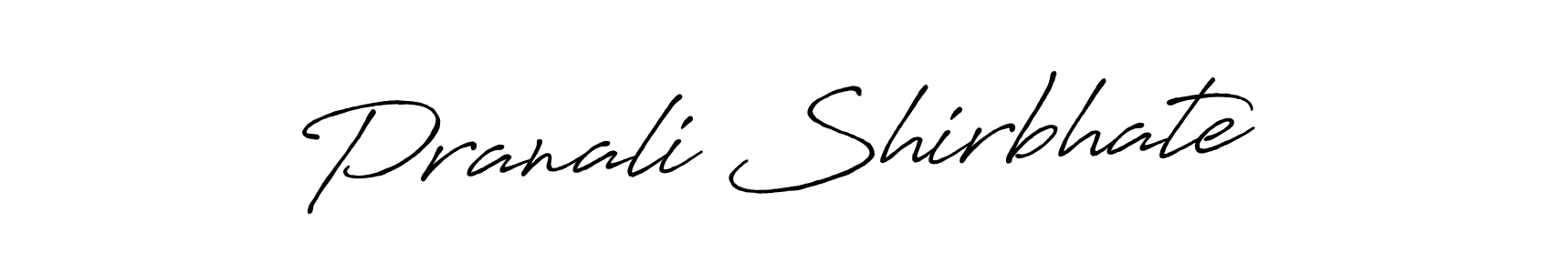 Create a beautiful signature design for name Pranali Shirbhate. With this signature (Antro_Vectra_Bolder) fonts, you can make a handwritten signature for free. Pranali Shirbhate signature style 7 images and pictures png