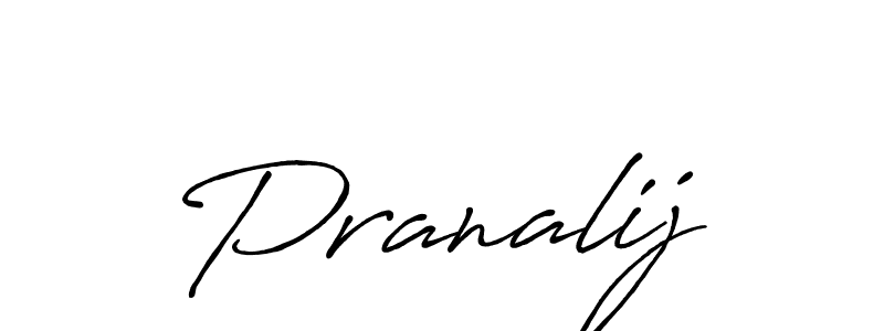 Design your own signature with our free online signature maker. With this signature software, you can create a handwritten (Antro_Vectra_Bolder) signature for name Pranalij. Pranalij signature style 7 images and pictures png