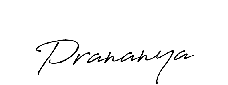 Prananya stylish signature style. Best Handwritten Sign (Antro_Vectra_Bolder) for my name. Handwritten Signature Collection Ideas for my name Prananya. Prananya signature style 7 images and pictures png