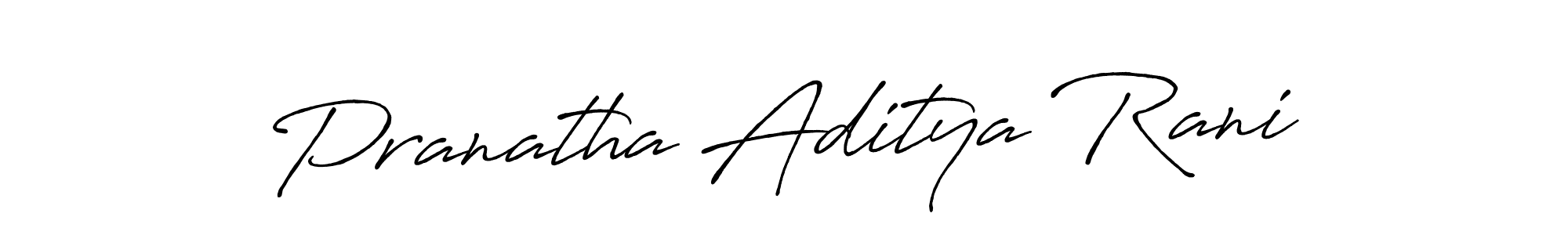 It looks lik you need a new signature style for name Pranatha Aditya Rani. Design unique handwritten (Antro_Vectra_Bolder) signature with our free signature maker in just a few clicks. Pranatha Aditya Rani signature style 7 images and pictures png