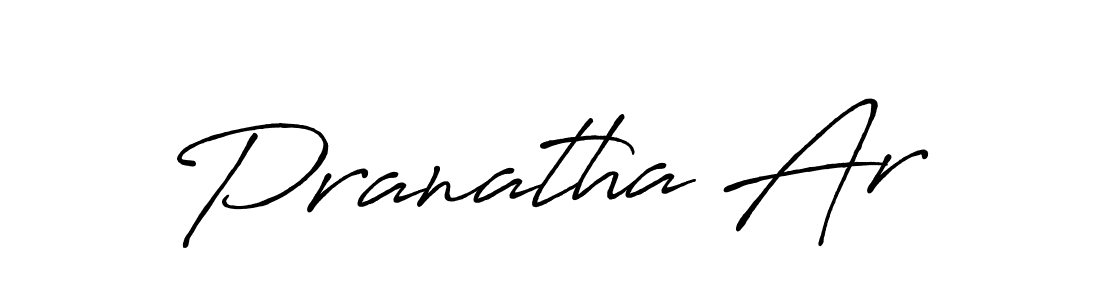 Make a beautiful signature design for name Pranatha Ar. With this signature (Antro_Vectra_Bolder) style, you can create a handwritten signature for free. Pranatha Ar signature style 7 images and pictures png