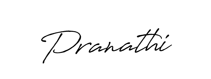 How to make Pranathi signature? Antro_Vectra_Bolder is a professional autograph style. Create handwritten signature for Pranathi name. Pranathi signature style 7 images and pictures png