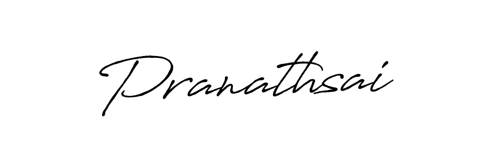 Make a beautiful signature design for name Pranathsai. With this signature (Antro_Vectra_Bolder) style, you can create a handwritten signature for free. Pranathsai signature style 7 images and pictures png