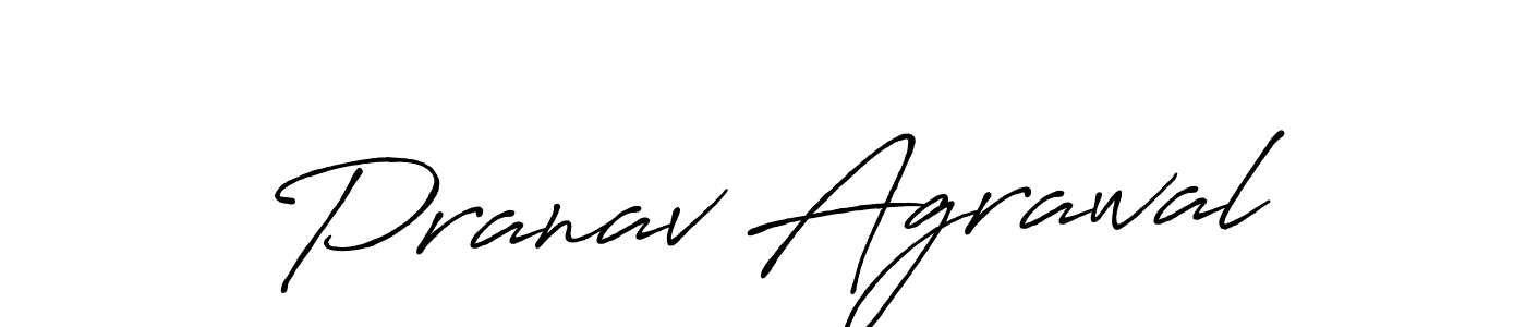 Make a beautiful signature design for name Pranav Agrawal. With this signature (Antro_Vectra_Bolder) style, you can create a handwritten signature for free. Pranav Agrawal signature style 7 images and pictures png