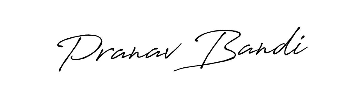 Create a beautiful signature design for name Pranav Bandi. With this signature (Antro_Vectra_Bolder) fonts, you can make a handwritten signature for free. Pranav Bandi signature style 7 images and pictures png