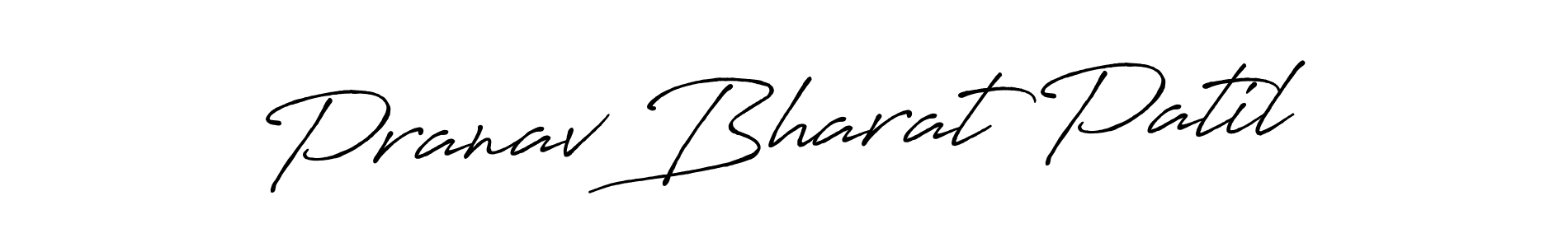 Create a beautiful signature design for name Pranav Bharat Patil. With this signature (Antro_Vectra_Bolder) fonts, you can make a handwritten signature for free. Pranav Bharat Patil signature style 7 images and pictures png