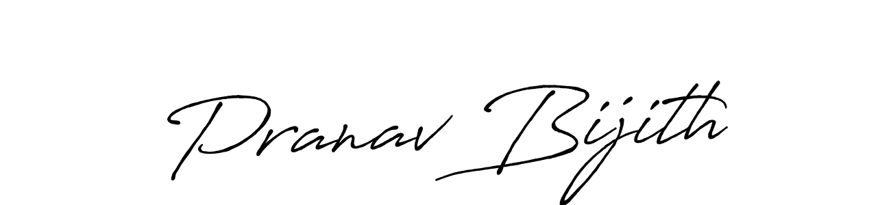 Use a signature maker to create a handwritten signature online. With this signature software, you can design (Antro_Vectra_Bolder) your own signature for name Pranav Bijith. Pranav Bijith signature style 7 images and pictures png