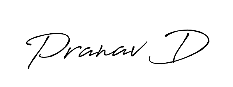 Use a signature maker to create a handwritten signature online. With this signature software, you can design (Antro_Vectra_Bolder) your own signature for name Pranav D. Pranav D signature style 7 images and pictures png