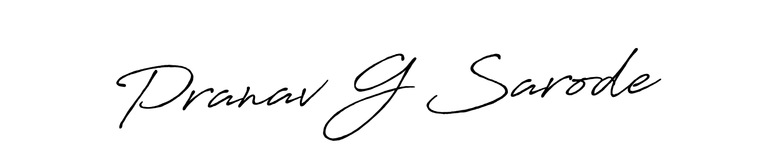 Design your own signature with our free online signature maker. With this signature software, you can create a handwritten (Antro_Vectra_Bolder) signature for name Pranav G Sarode. Pranav G Sarode signature style 7 images and pictures png