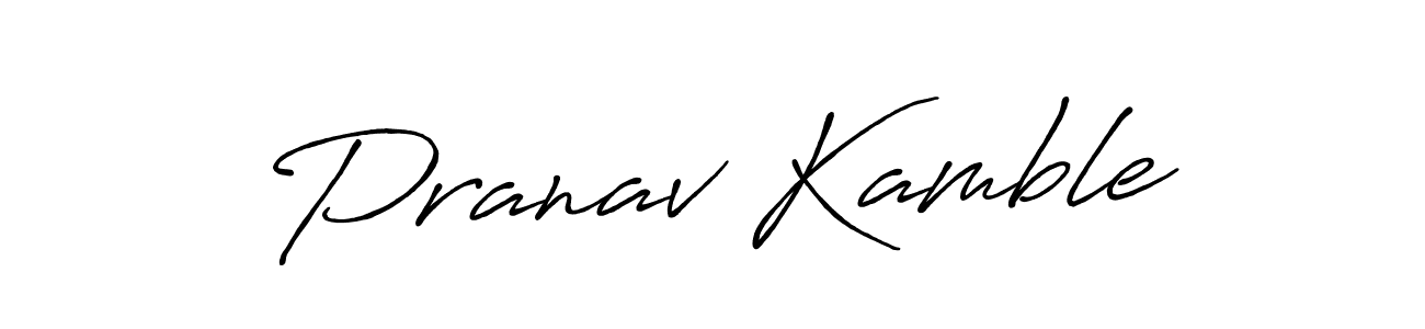 How to make Pranav Kamble name signature. Use Antro_Vectra_Bolder style for creating short signs online. This is the latest handwritten sign. Pranav Kamble signature style 7 images and pictures png