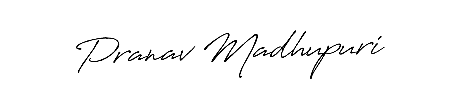 Pranav Madhupuri stylish signature style. Best Handwritten Sign (Antro_Vectra_Bolder) for my name. Handwritten Signature Collection Ideas for my name Pranav Madhupuri. Pranav Madhupuri signature style 7 images and pictures png