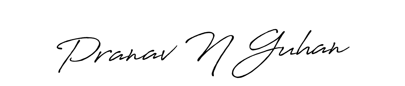 Pranav N Guhan stylish signature style. Best Handwritten Sign (Antro_Vectra_Bolder) for my name. Handwritten Signature Collection Ideas for my name Pranav N Guhan. Pranav N Guhan signature style 7 images and pictures png