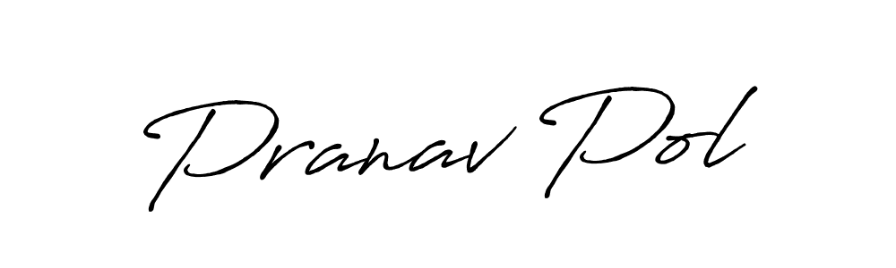 Use a signature maker to create a handwritten signature online. With this signature software, you can design (Antro_Vectra_Bolder) your own signature for name Pranav Pol. Pranav Pol signature style 7 images and pictures png