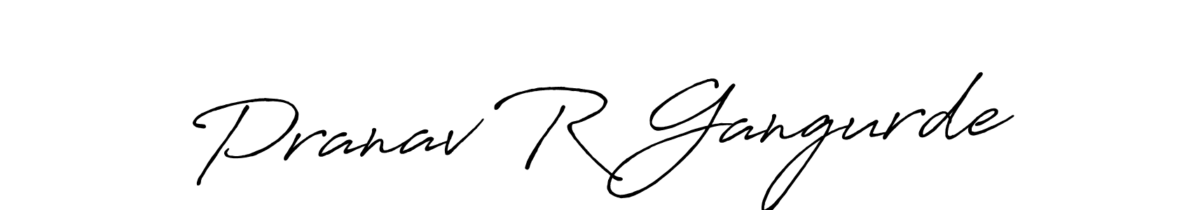 You should practise on your own different ways (Antro_Vectra_Bolder) to write your name (Pranav R Gangurde) in signature. don't let someone else do it for you. Pranav R Gangurde signature style 7 images and pictures png