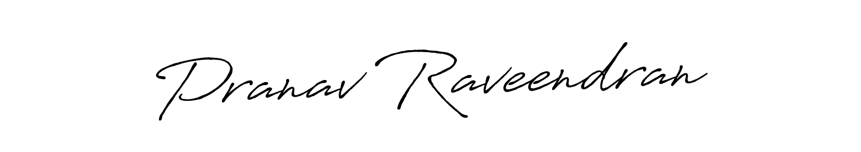 How to make Pranav Raveendran name signature. Use Antro_Vectra_Bolder style for creating short signs online. This is the latest handwritten sign. Pranav Raveendran signature style 7 images and pictures png