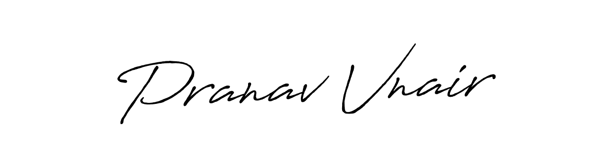 How to make Pranav Vnair signature? Antro_Vectra_Bolder is a professional autograph style. Create handwritten signature for Pranav Vnair name. Pranav Vnair signature style 7 images and pictures png