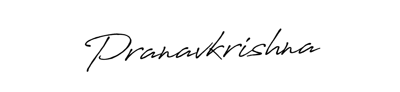 How to make Pranavkrishna name signature. Use Antro_Vectra_Bolder style for creating short signs online. This is the latest handwritten sign. Pranavkrishna signature style 7 images and pictures png
