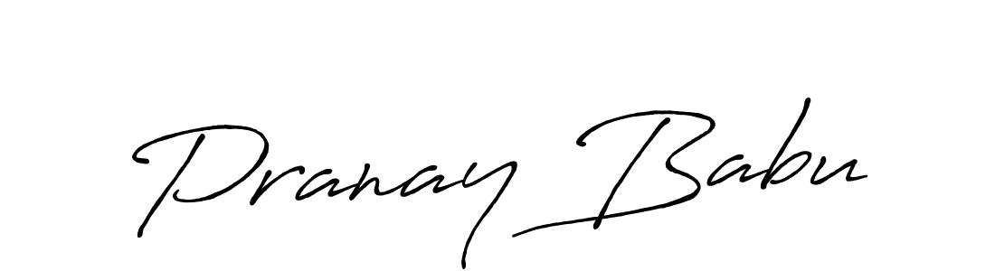 Use a signature maker to create a handwritten signature online. With this signature software, you can design (Antro_Vectra_Bolder) your own signature for name Pranay Babu. Pranay Babu signature style 7 images and pictures png